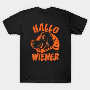 Hallo-wiener (plain colour), Hallowiener, Halloween T-Shirt